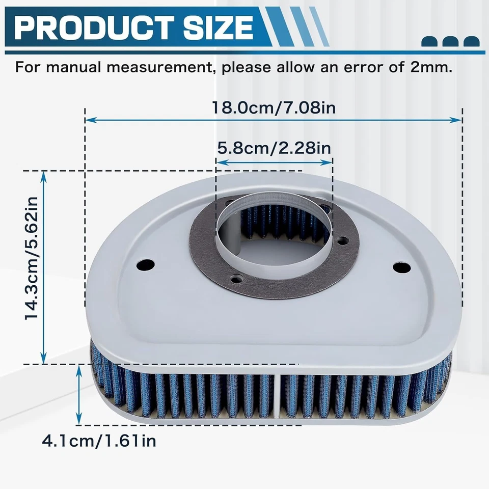 Filtro de ar 29461-99 HD-1499 para Harley Davidson 1999-2007 Road King Glide Ultra - Imagem 3 de 4