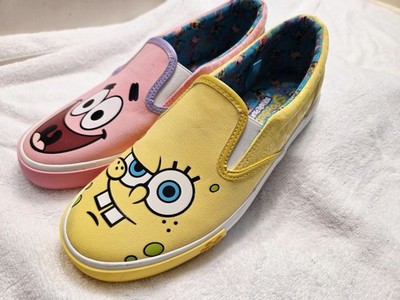 Groundup Sponge Bob and Patrick Shoes Slip On Shoes Women's Size 8 Men's Size 6 