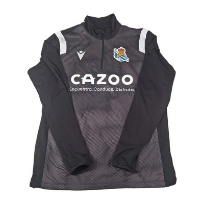 Macron Real Sociedad 2022 2023 Training 1/4 Zip Soccer Jacket Gray Cazoo Mens L