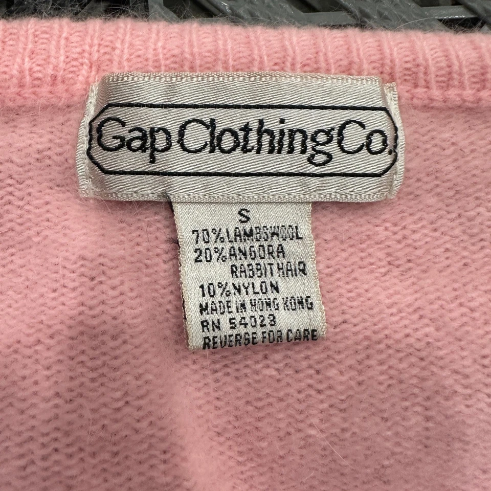 De colección Gap Clothing Co. Suéter Rosa Angora Lana de Cordero Conejo Mezcla Pelo S *defecto Foto 4 de 4