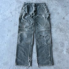 Vintage Y2K Carhartt green double knee work wear carpenter pants