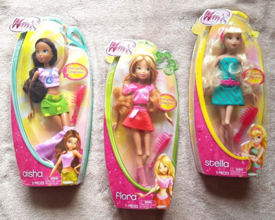 LOT WINX DOLLS: EVERYDAY, ½ FULL COLLECTION: AISHA FLORA STELLA! BRAND NEW IB!