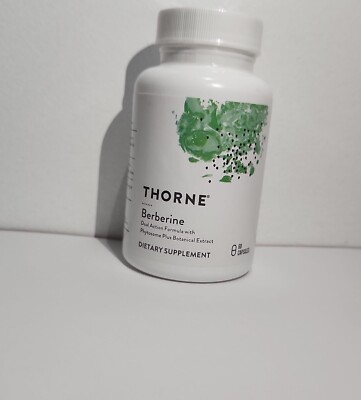 THORNE Berberine 1000mg Supplement Dual Action Formula 60 Caps - Exp 08/2026