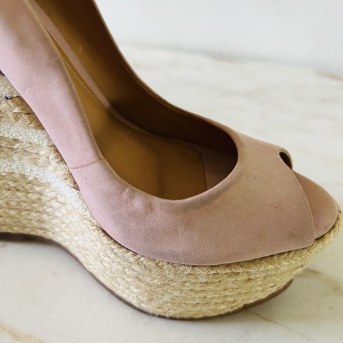 SCHUTZ Gabrielle Pink Wedge Platform Open Toe Pump - US 7 - Picture 8 of 12