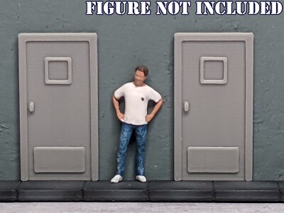 1/64 Scale Back Alley Door - For diecast car garage/workshop diorama (set of 6)