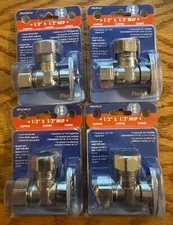 Plumb Pak 1/2” Coarse Thread Inlet By 1/2” Copper Quarter Turn Angle Ball (4)