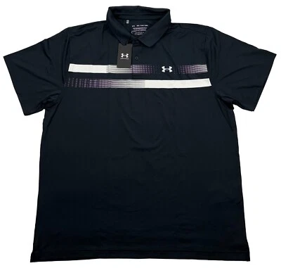 Under Armour Golf Performance Grafik Bruststreifen Golf Poloshirt - 3XL XXXL