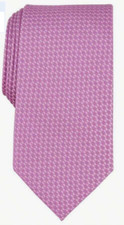 MICHAEL KORS Rose Red Elsen Micro Geo Geometric Silk Blend Neck Tie NEW