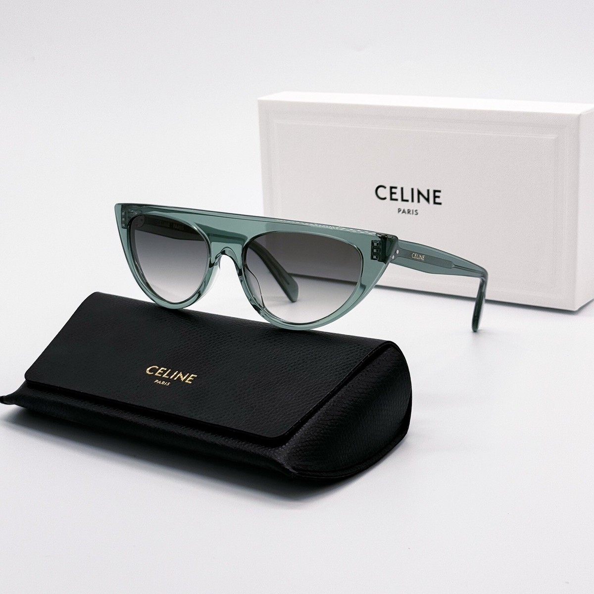 NEW CELINE SUNGLASSES, GREEN WOMEN EYEWEAR CELINE Celine Sunglasses Frame Only CL 41061/F/S F4G BN Green  main image 4