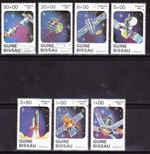 Set completo viaggi spaziali 1983 Guinea-Bissau space travel Voyage spatial 3