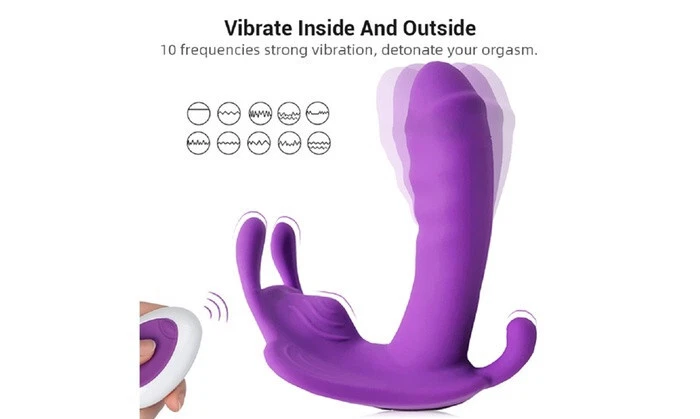 Vibrador Mariposa Portátil Punto G Consolador Masajeador Inalámbrico Control Remoto Mujeres Juguetes Sexuales Foto 2 de 4