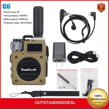 G6 Walkie Talkie Handheld Transceiver 5000KM 400-470Mhz UHF Transceiver Radio sz