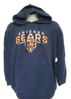 Mens NFL Team Apparel Chicago Bears Sz 2XL Blue Pullover Fleece