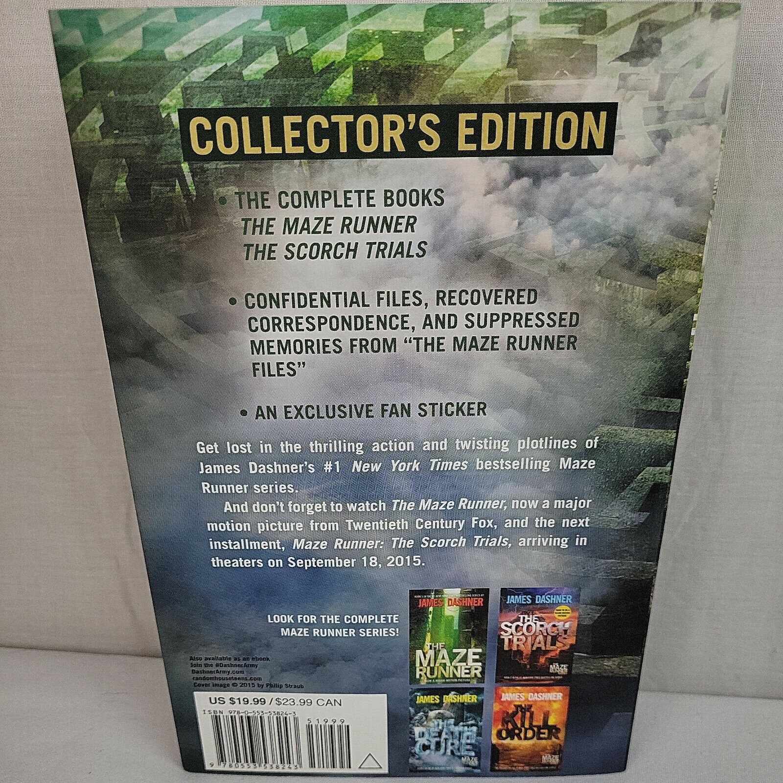 NEW AND AWESOME: The Maze Runner and The Scorch Trials Collector's Edition  by James Dashner!