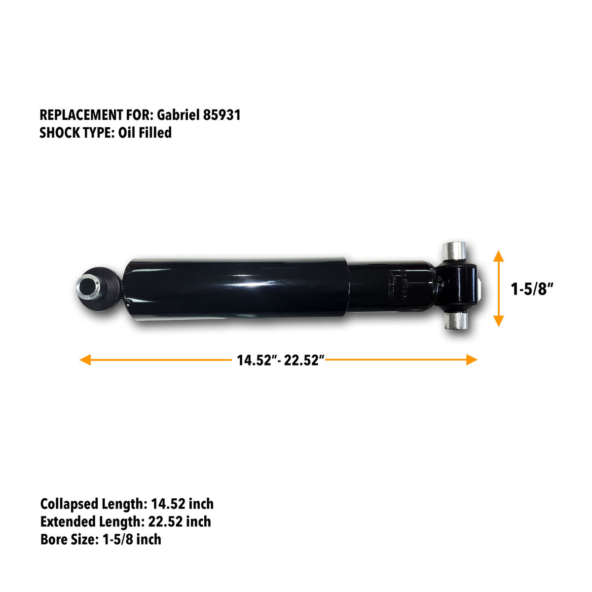 Shock Absorber Fits Gabriel 85931 Monroe 65492 66419 Shock Absorber Fits Gabriel 85931 Monroe 65492 66419