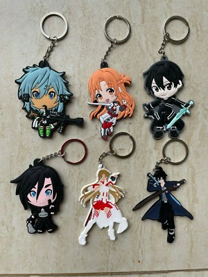 20pcs Japanese anime PVC Keychain Puppet Key Chain Girls boy - Main Image