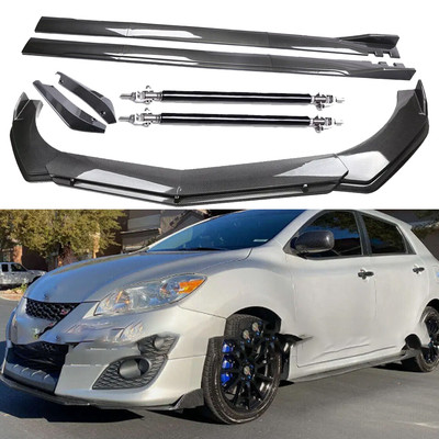Carbon Fiber Front Bumper Lip Spoiler & Side Skirt For Toyota Matrix 03-22
