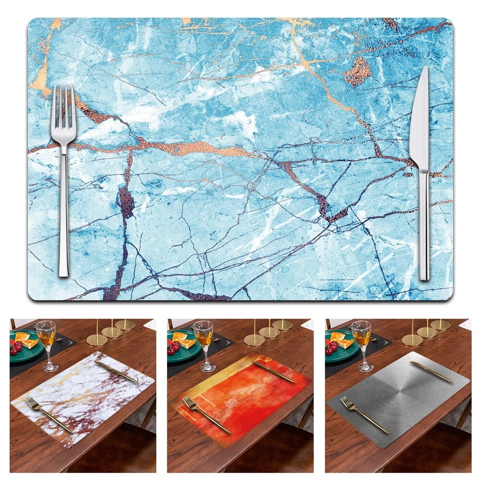 UK Large Placemats Place Mats Washbale Non-Slip Table Placemats Heat Table Mats - Image 3 of 4