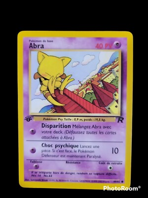 French Abra 49/82 1st Edition Team Rocket Set Pokemon Card | eBay
