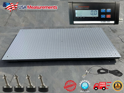 Cattle Cow Livestock Scale 78''x39'' LCD Indicator 3,000 lb & 5 Year Warranty 