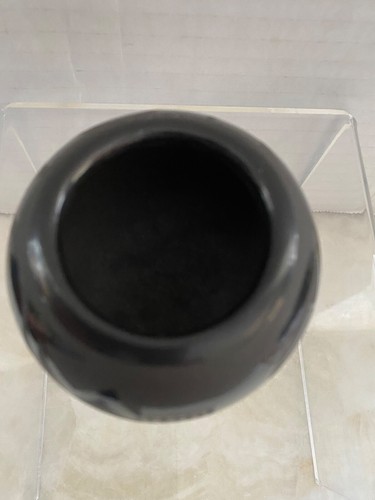 Marvin & Frances Martinez San Ildefonso Black on Black Avanyu Design Pottery Pot - Picture 5 of 15