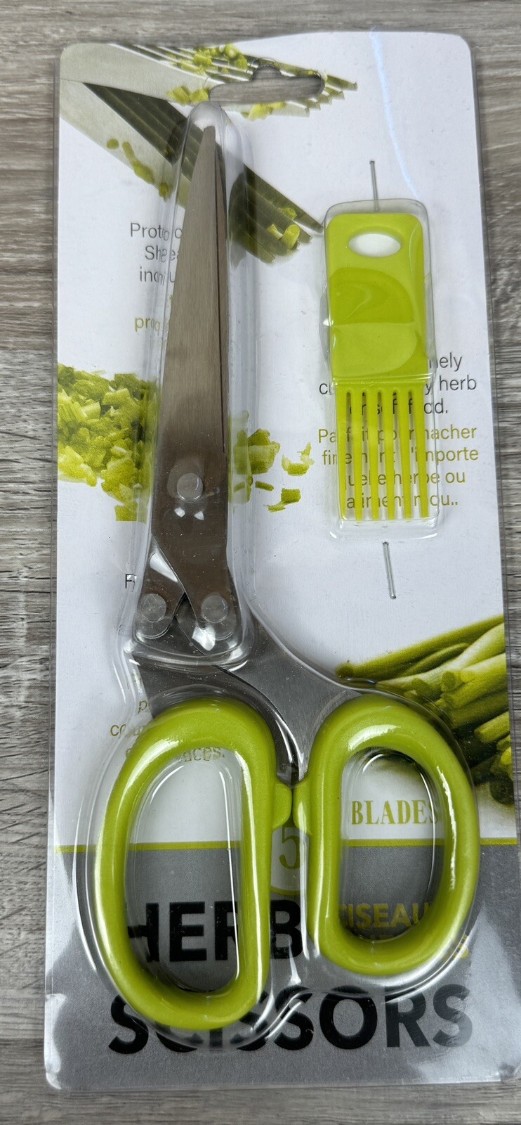 5-Blade Herb Scissors - Easy Onion & Kitchen Herb Cutter Tool  -image