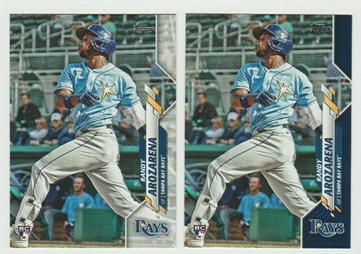 Randy Arozarena 2020 Topps Update Series Royal Blue Rc & Base Rc U-208 