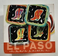 2004 Clay Art El Paso Dip Bowl Set 4 Pieces