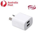 SAA Approved Two USB Ports Mobile Phone Charger DC 5V 2A for iPhone iPad Android