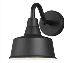 Generation Lighting 8537401-12 Matte Black Barn Light 10" Outdoor Wall Sconce