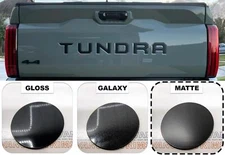 Matte Black Raised Plastic Letters Inserts Toyota Tundra 2023 - 2025 Tailgate