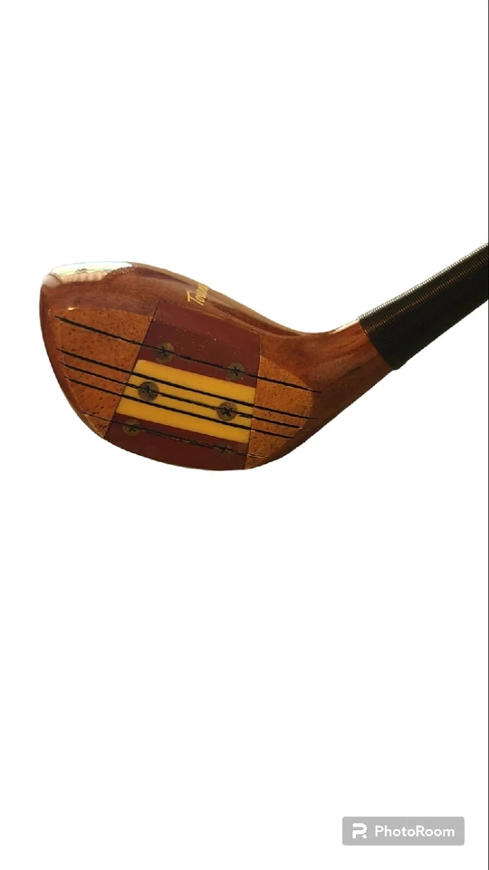 Vintage MacGregor Tourney Eye-O-Matic M65W Persimmon 1 Wood Steel Stiff - Image 3 of 4