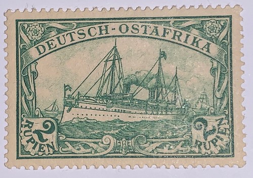Travelstamps: Germany East Africa Stamps 2 Rupien Kaiser’s Yacht mint OG Hinged - Picture 3 of 6