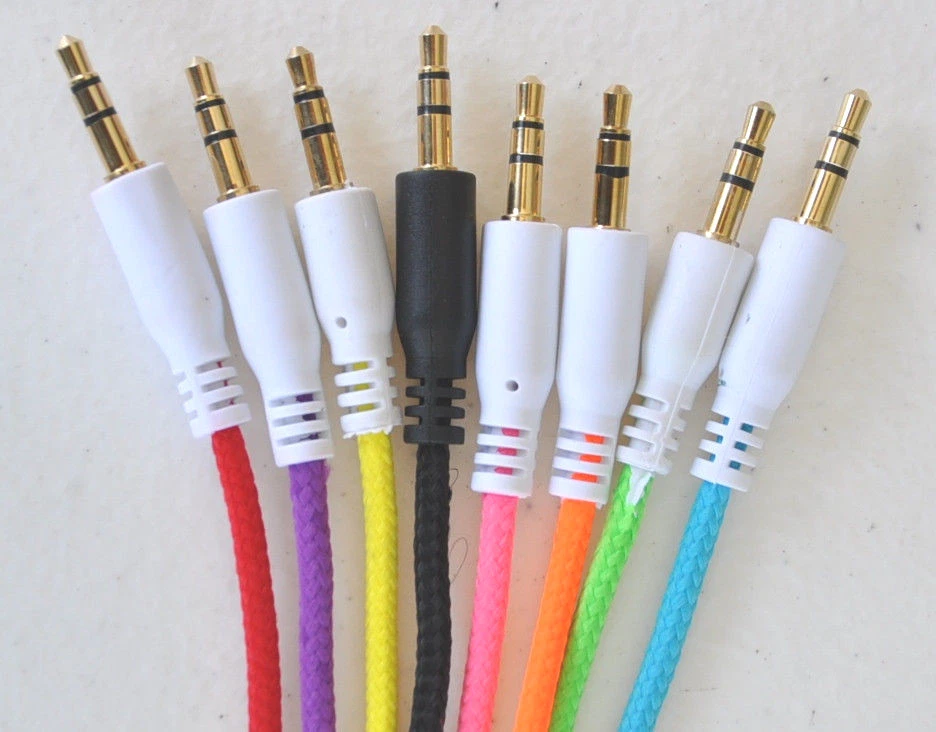 3.5MM CANDY audio stereo aux iphone fabric braided cable FOR Apple iphone 4s 5 6 - Image 2 of 4