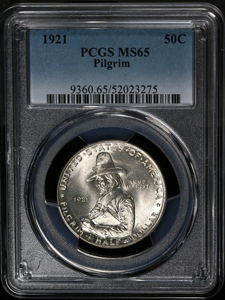 1921 Pilgrim Commem Half Dollar PCGS MS65 Great Eye Appeal Strong Strike - Image 3 of 4
