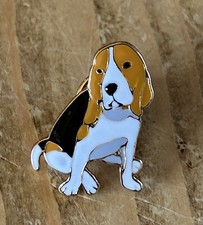 Beagle Metal Enamel Pin Badge. 