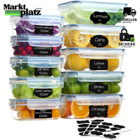 Frischhaltedosen 10Er Set 1L 520Ml Bpa-Frei Luftdicht Stapelbar KüChe Essen