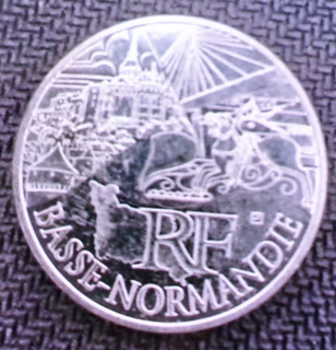 1 Pièce de monnaie France 10€ ARGENT 10g 500°/°° Basse Normandie 2011