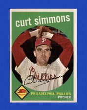 1959 Topps Set-Break #382 Curt Simmons NR-MINT *GMCARDS*