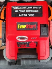 EverStart Maxx 750 Peak Amp Jump Starter with tire inflator and 5 USB slots