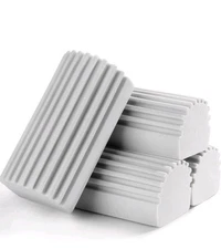 4-Pack Damp Clean Duster Sponges for Blinds, Glass, Vents & More, Gray