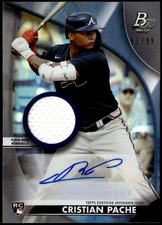 2021 Bowman Platinum #PPAR-CP Cristian Pache Platinum Pieces Auto Relics #/99 E1