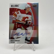 2023-24 UD ALLURE HOCKEY BLAKE COLEMAN RED RAINBOW AUTO HICKEY CARD CALGARY NHL