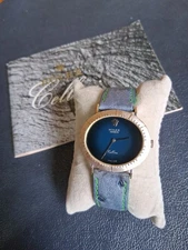 Rolex Cellini 4083 18k White Gold 34mm Blue Vignette Dial Manual Wind Watch