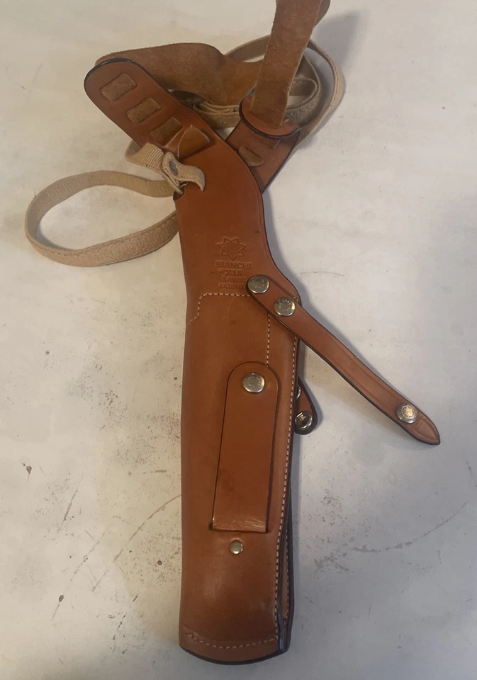 Кожаная наплечная кобура Bianchi #X15 БОЛЬШОЙ размер для револьвера/пистолета левая - Изображение 3 из 4