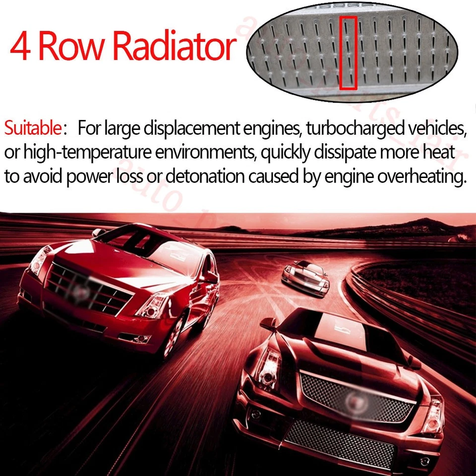 4 ROW Aluminium Radiator Fits 1991-2001 1992 1993 1994 Jeep Cherokee XJ 4.0L AT - Изображение 4 из 4