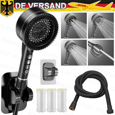 Duschkopf Hochdruck Handbrause Duschbrause Wassersparend mit Schlauch Halterung