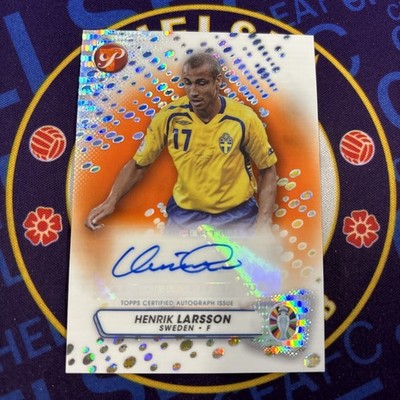 2023 Topps Pristine Road To UEFA  Euro Henrik Larsson Auto Orange /25 Sweden