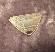Alfa Romeo Liven International Metal Warranty Card Emblem Vintage