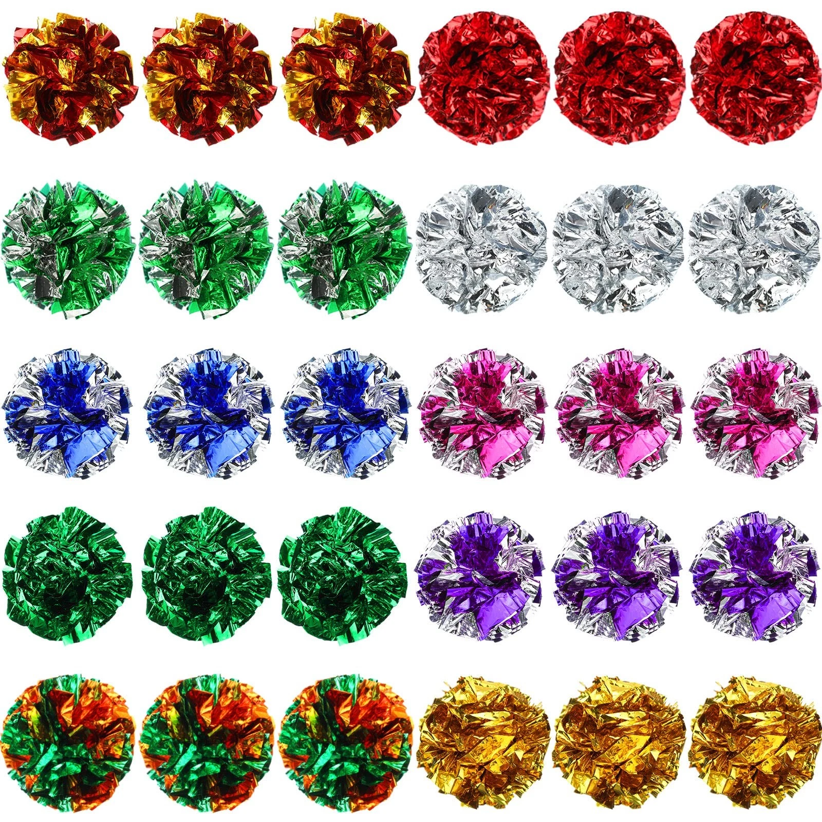 50 Pcs Crinkle Balls for Cats - Interactive Chew Toy for Indoor Play